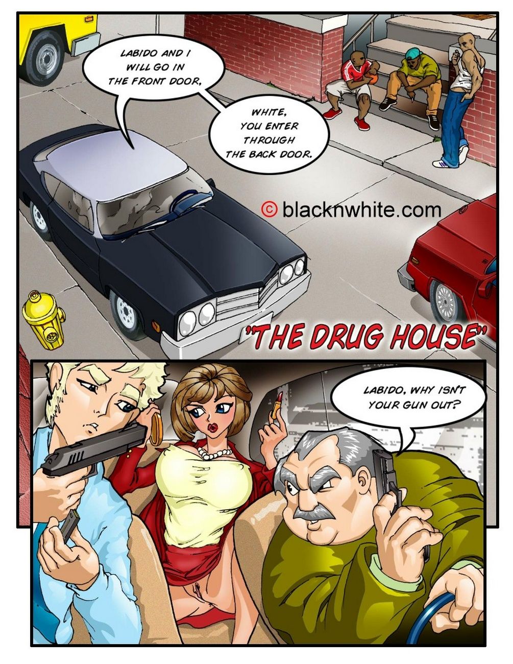 White Cops, Black Cocks 1 - The Drug Houâ€¦ page 1