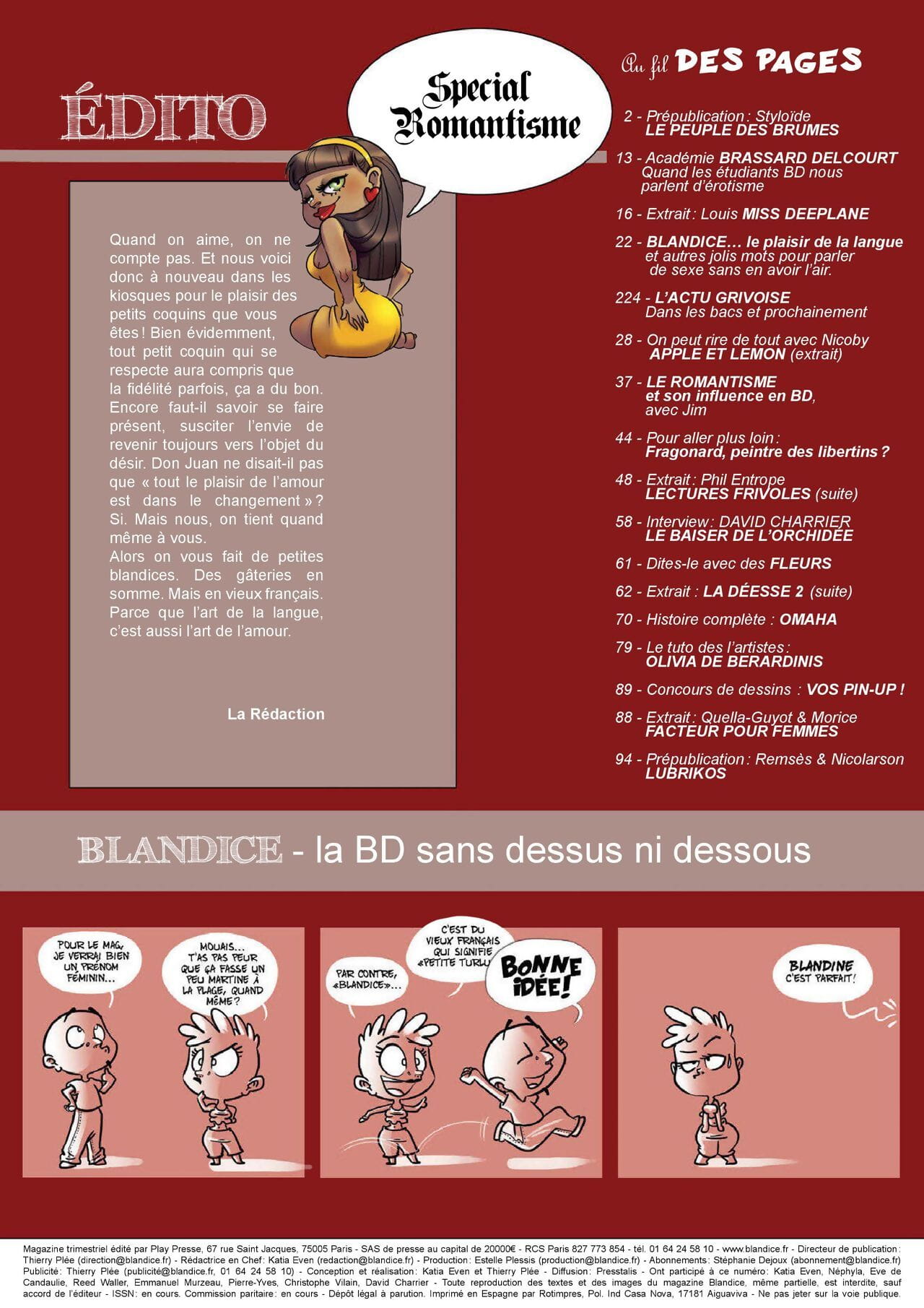 Blandice - 02 - Le romantisme dans la bd page 1